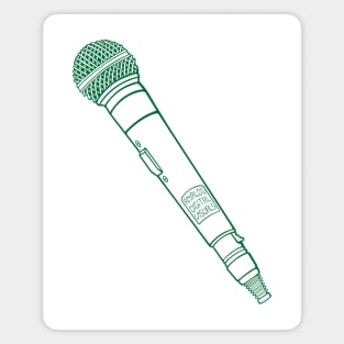 Microphone (Cadmium Green Lines) Analog / Music Magnet